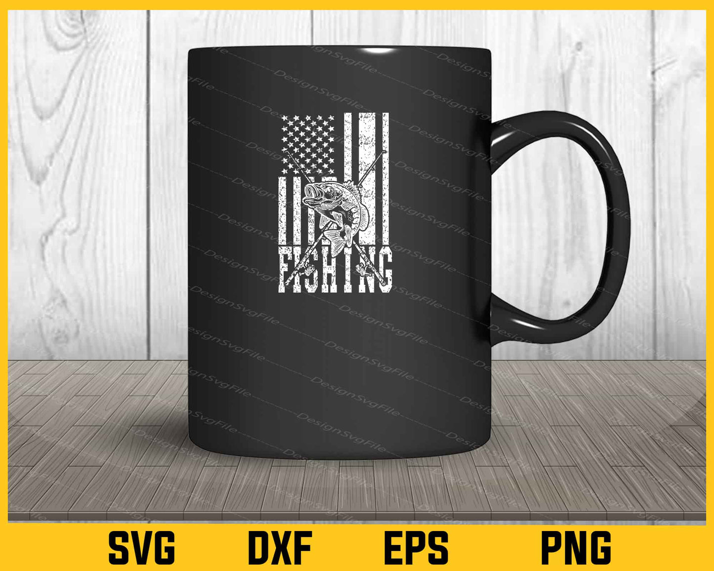 Fishing USA Flag For Fisherman Svg Cutting Printable File  - Premium Cutting Files in SVG, PNG & EPS Formats - Premium SVG Cutting Files for Crafts