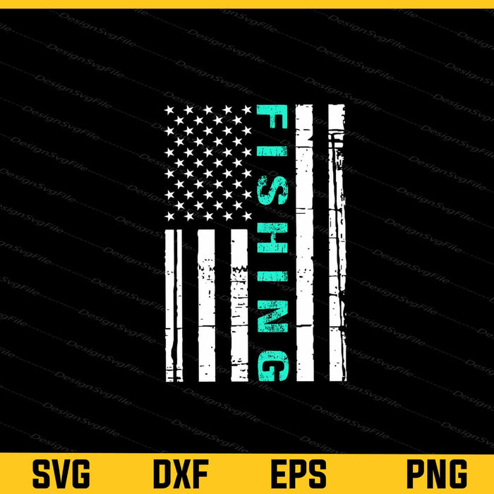 USA Fishing flag Svg Cutting Printable File  - Premium Cutting Files in SVG, PNG & EPS Formats - Premium SVG Cutting Files for Crafts