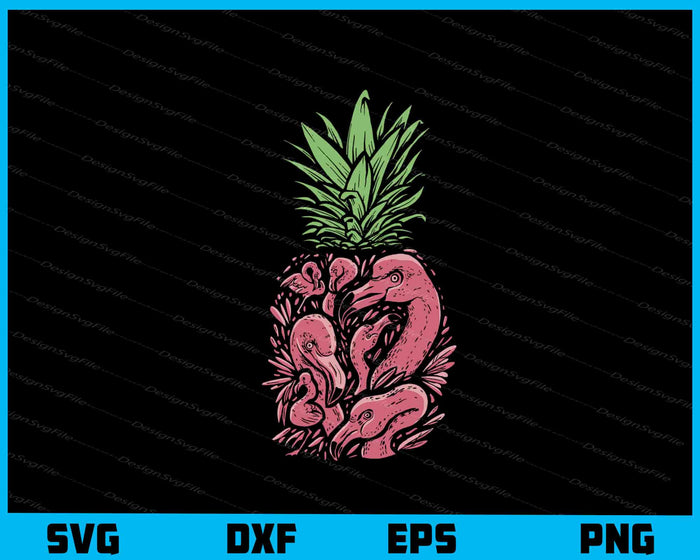 Flamingos Pineapple Svg Cutting Printable File  - Premium Cutting Files in SVG, PNG & EPS Formats - Premium SVG Cutting Files for Crafts