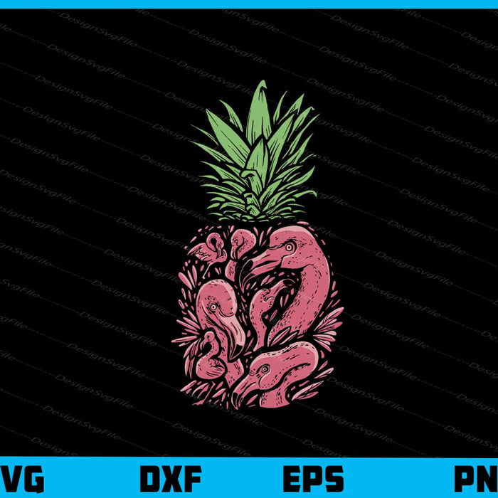 Flamingos Pineapple Svg Cutting Printable File  - Premium Cutting Files in SVG, PNG & EPS Formats - Premium SVG Cutting Files for Crafts