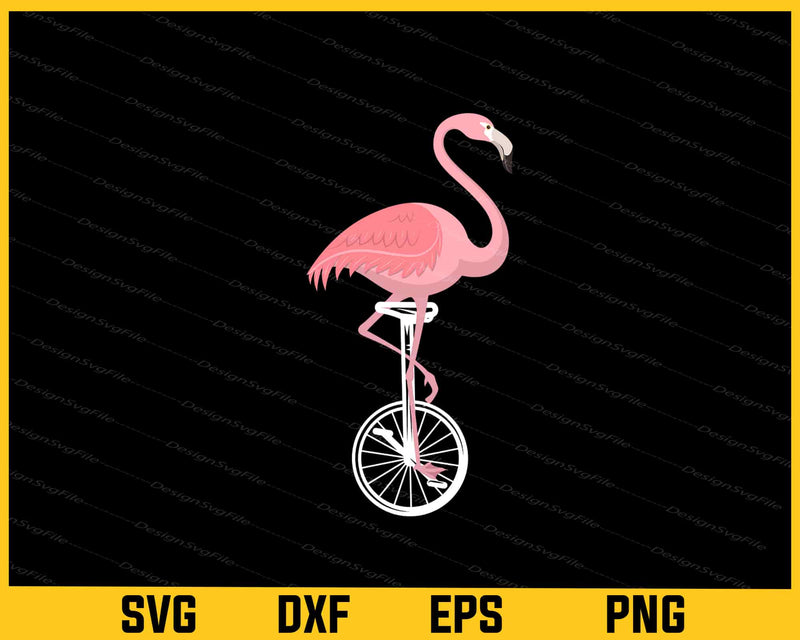 Flamingo unicycle svg