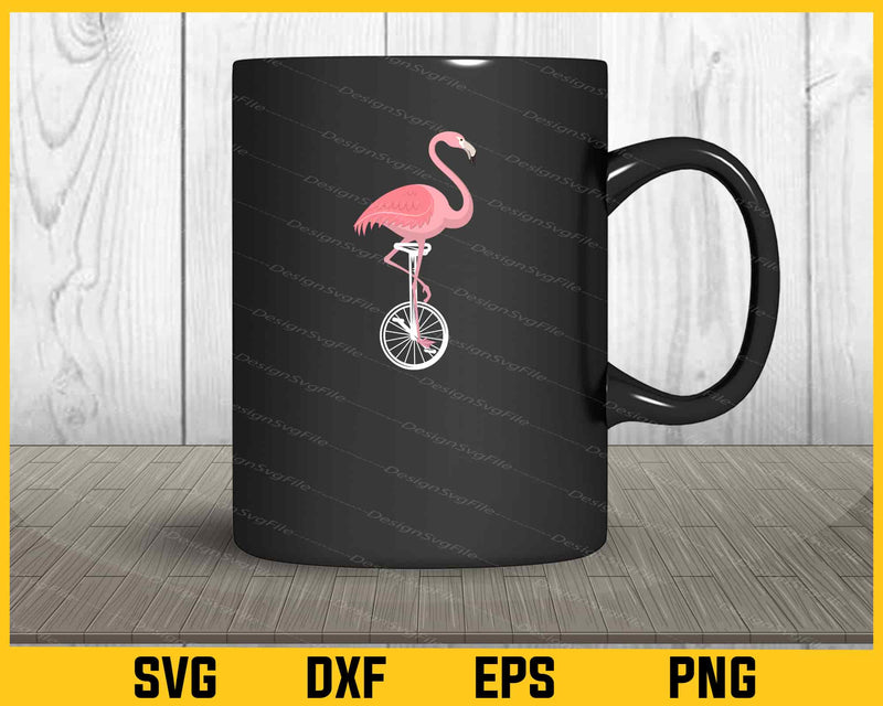 Flamingo unicycle mug
