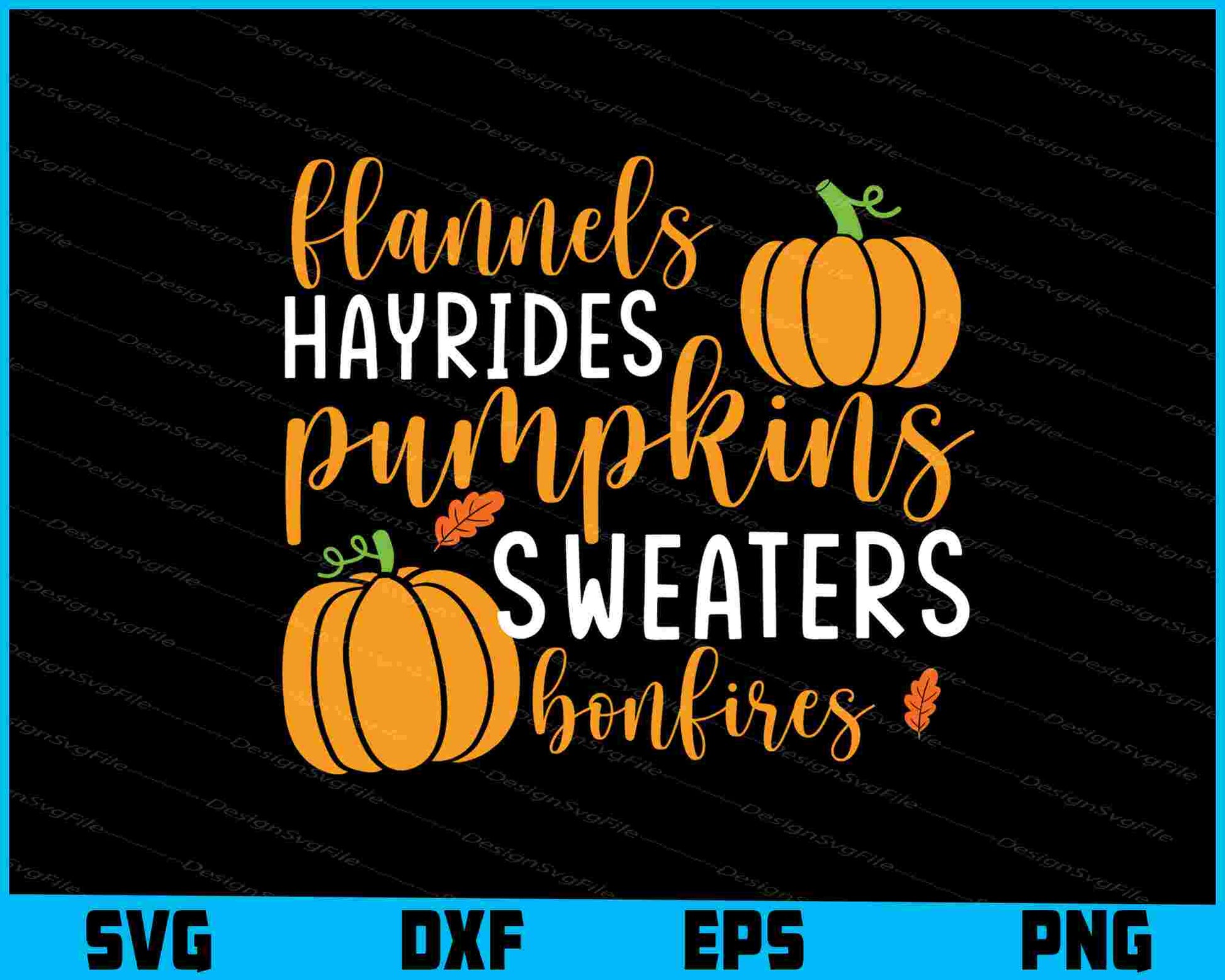 Flannels Hayrides Pumpkins Sweaters SVG PNG Digital Printable File  - Premium Cutting Files in SVG, PNG & EPS Formats - Premium SVG Cutting Files for Crafts