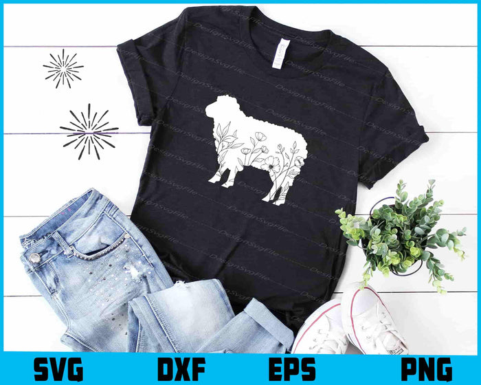 Floral Sheep SVG, Animals PNG