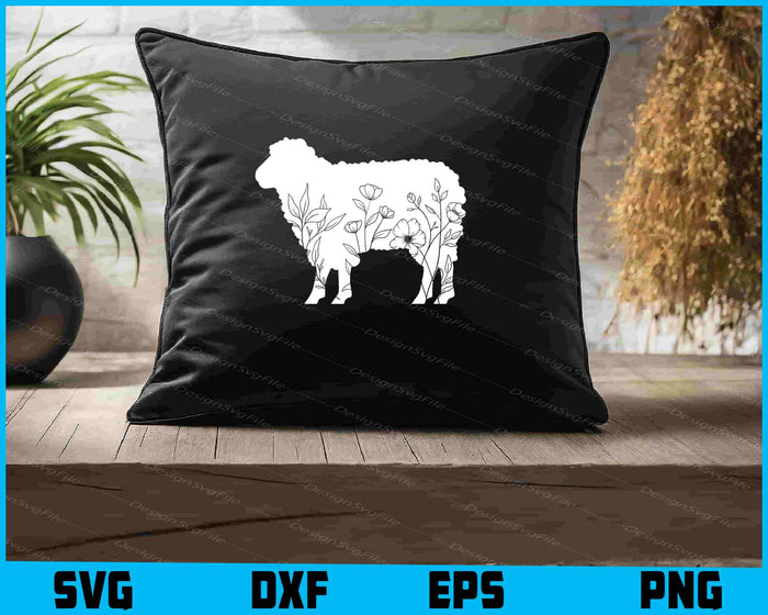 Floral Sheep SVG, Animals PNG