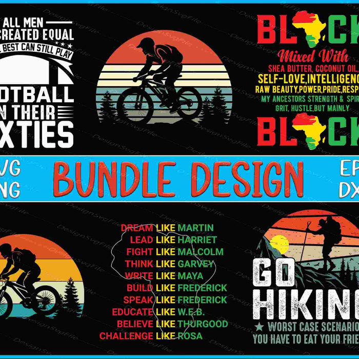 Football Bundle SVG Cycling Retro PNG