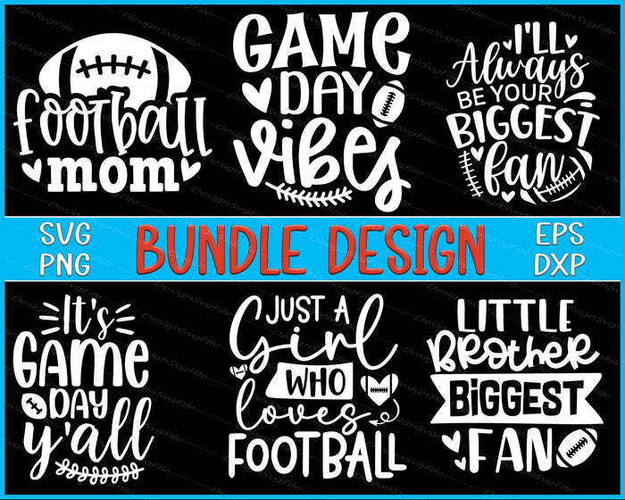 Football Bundle SVG Game Day PNG