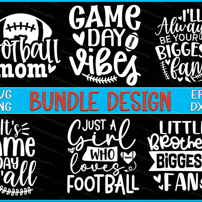 Football Bundle SVG Game Day PNG