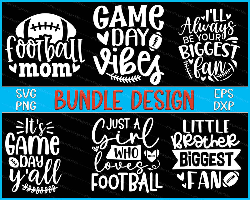 Football Bundle SVG Game Day PNG