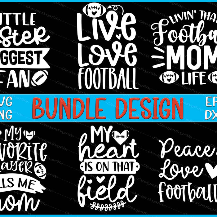 Football Bundle SVG Love Football PNG
