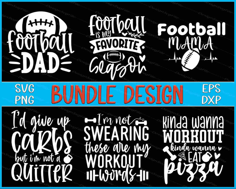 Fitness Dad Bundle SVG Pizza PNG