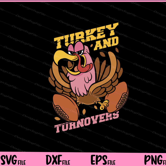 Football Turkey And Turnovers Svg Cutting Printable Files  - Premium Cutting Files in SVG, PNG & EPS Formats - Premium SVG Cutting Files for Crafts