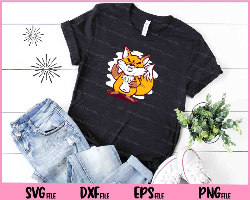 Fox Middle Finger Funny Svg Cutting Printable Files  - Premium Cutting Files in SVG, PNG & EPS Formats - Premium SVG Cutting Files for Crafts