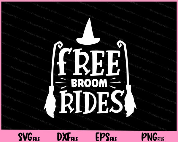 Free Broom Rides Halloween svg