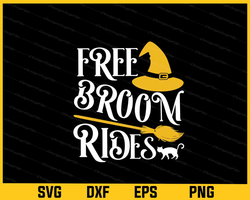 Free Broom Rides Halloween svg