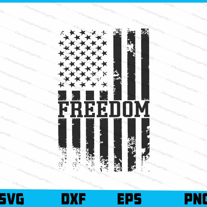 Freedom American Flag Memorial Day SVG