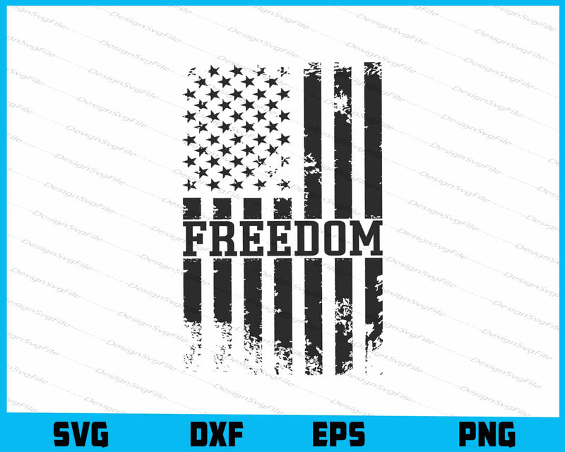 Freedom American Flag Memorial Day SVG