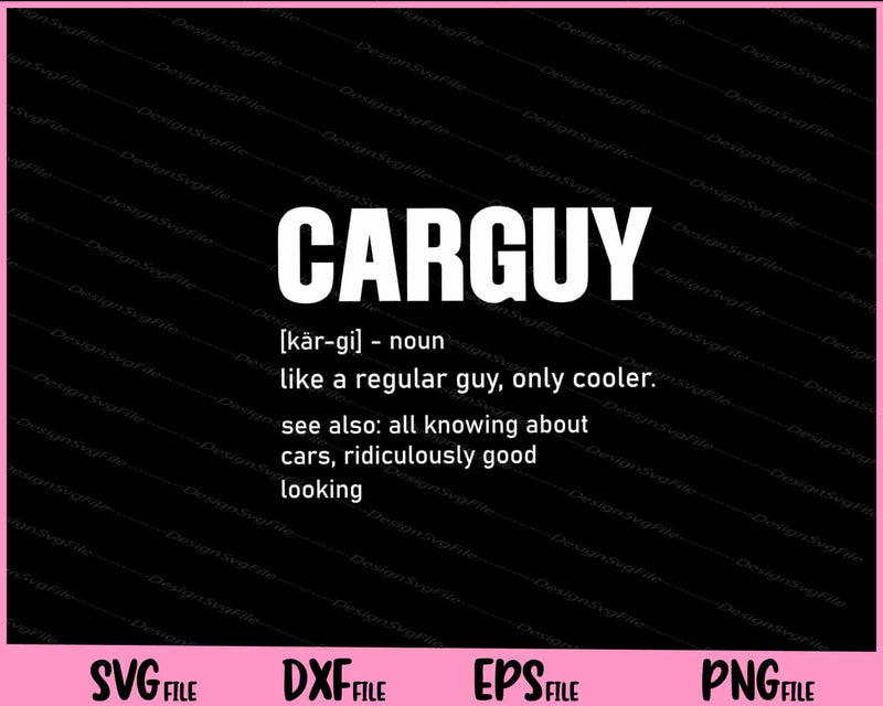 Funny Car Guy Svg Cutting Printable Files  - Premium Cutting Files in SVG, PNG & EPS Formats - Premium SVG Cutting Files for Crafts