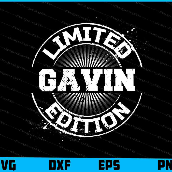 GAVIN Limited Edition Funny Personalized Name Joke Gift SVG