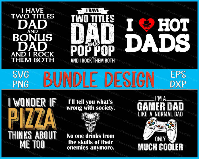 Gamer Bundle SVG, Dad PNG