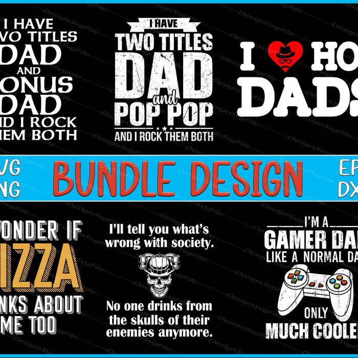 Gamer Bundle SVG, Dad PNG