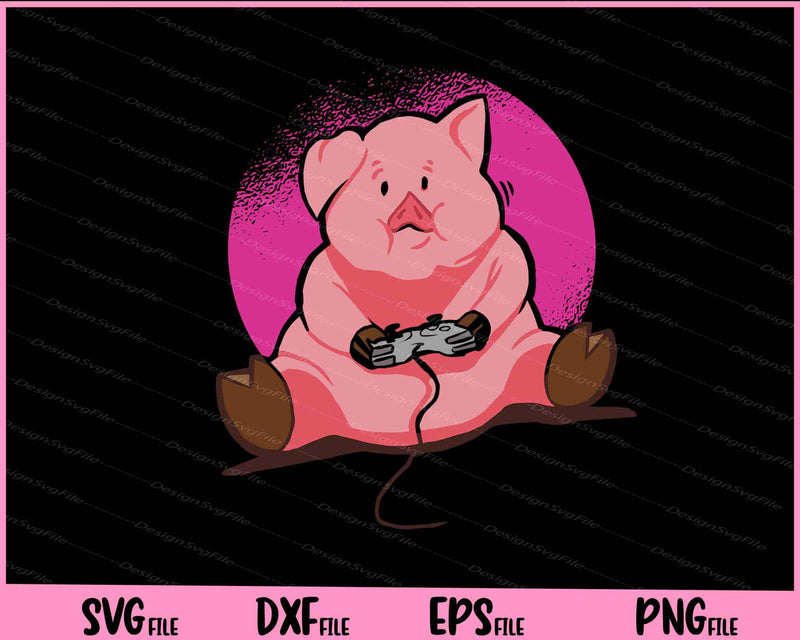 Gamer Pig Funny Svg Cutting Printable Files  - Premium Cutting Files in SVG, PNG & EPS Formats - Premium SVG Cutting Files for Crafts