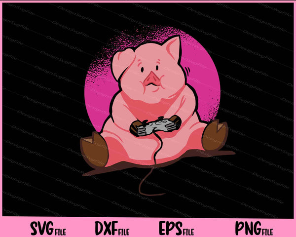 Gamer Pig Funny svg