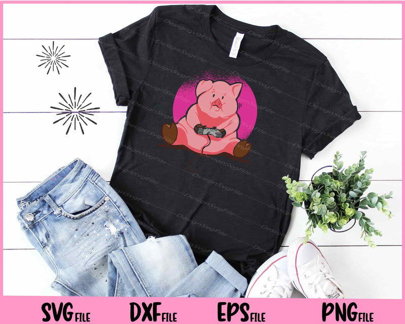Gamer Pig Funny t shirt