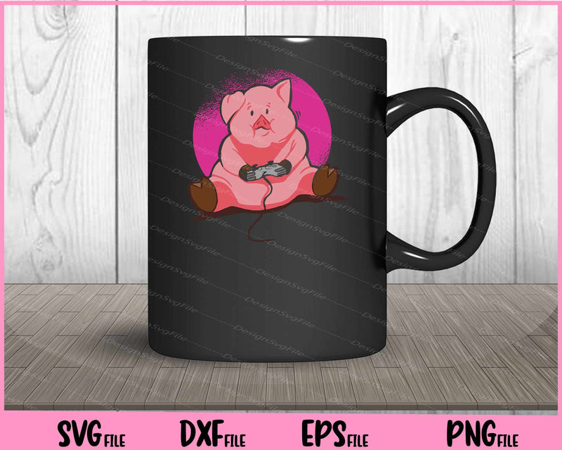 Gamer Pig Funny Svg Cutting Printable Files  - Premium Cutting Files in SVG, PNG & EPS Formats - Premium SVG Cutting Files for Crafts