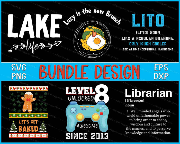 Gaming Bundle SVG, Food PNG Christmas