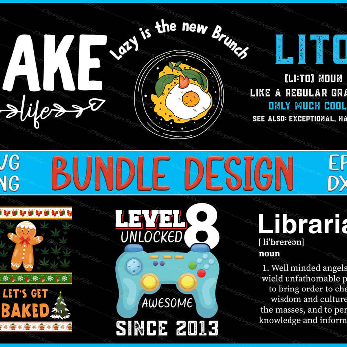 Gaming Bundle SVG, Food PNG Christmas