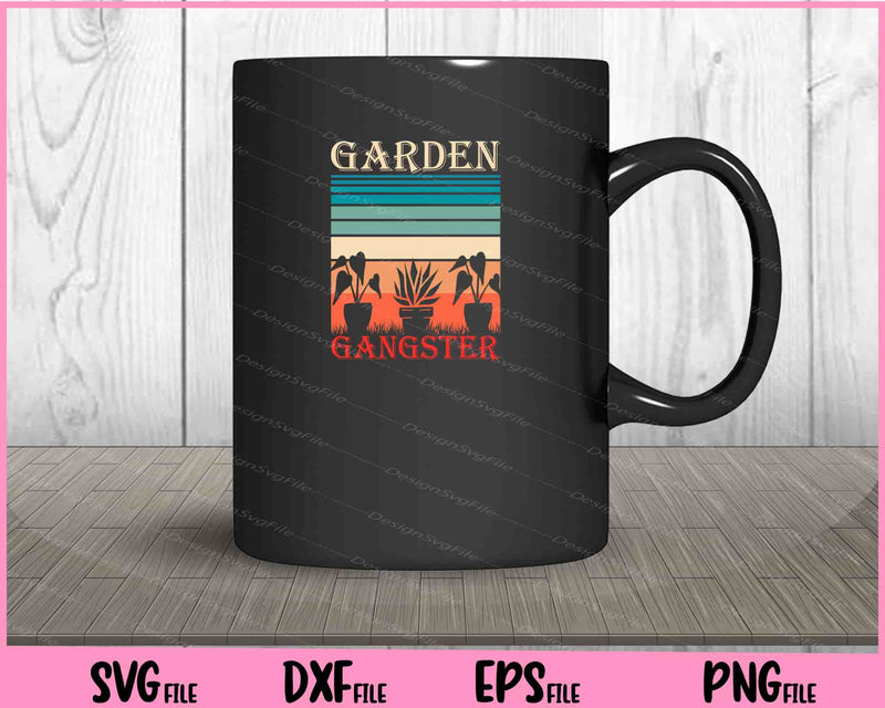 Garden Gangster Funny Gardening Retro mug
