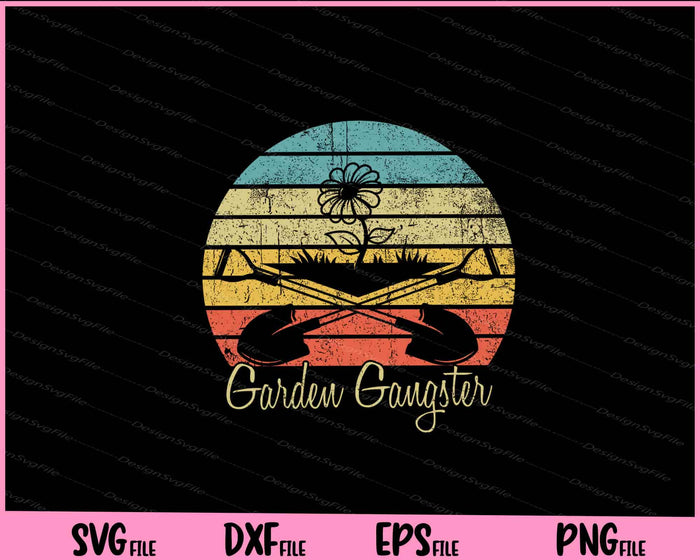 Garden Gangster Retro Vintage Gardening Svg Cutting Printable Files  - Premium Cutting Files in SVG, PNG & EPS Formats - Premium SVG Cutting Files for Crafts