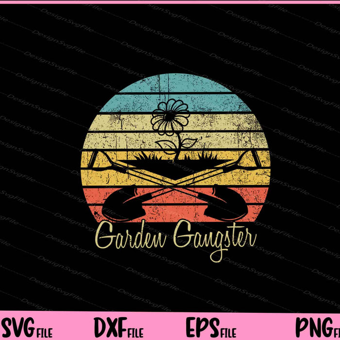 Garden Gangster Retro Vintage Gardening Svg Cutting Printable Files  - Premium Cutting Files in SVG, PNG & EPS Formats - Premium SVG Cutting Files for Crafts