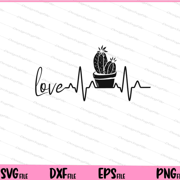 Gardening Love Heartbeat Svg Cutting Printable Files  - Premium Cutting Files in SVG, PNG & EPS Formats - Premium SVG Cutting Files for Crafts