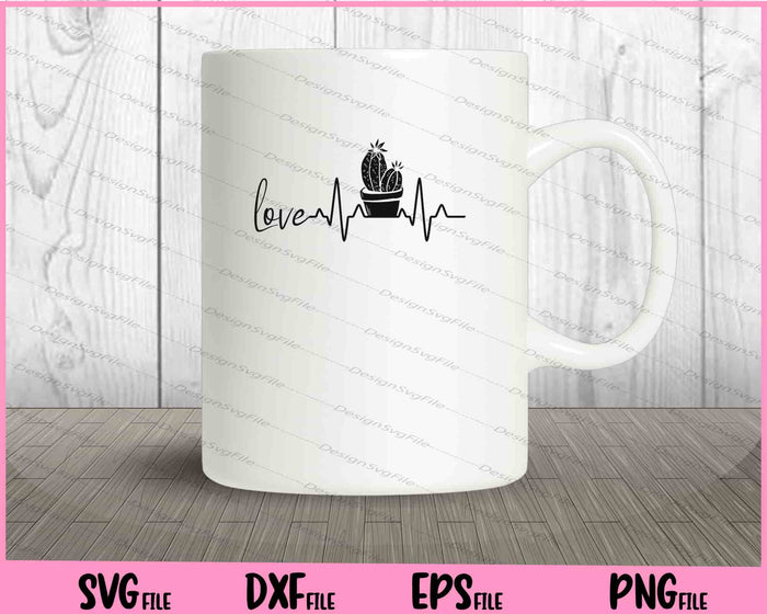Gardening Love Heartbeat Svg Cutting Printable Files  - Premium Cutting Files in SVG, PNG & EPS Formats - Premium SVG Cutting Files for Crafts