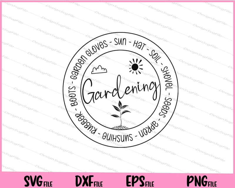 Gardening svg - Gardens vg - Garden svg - Summer Svg Cutting Printable Files  - Premium Cutting Files in SVG, PNG & EPS Formats - Premium SVG Cutting Files for Crafts