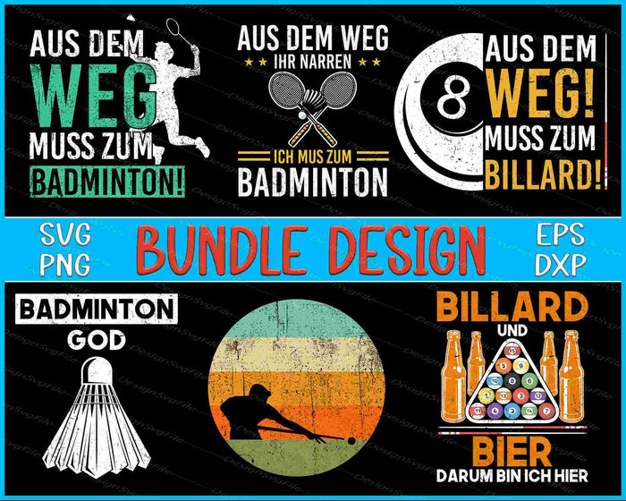 Germany Bundle SVG, Badminton PNG