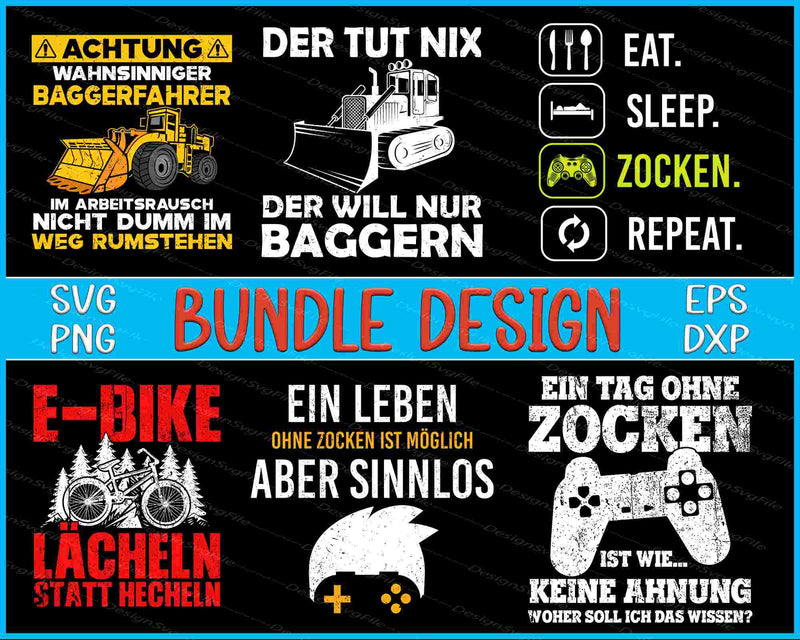 Germany Bundle SVG, Baggerfahrer PNG