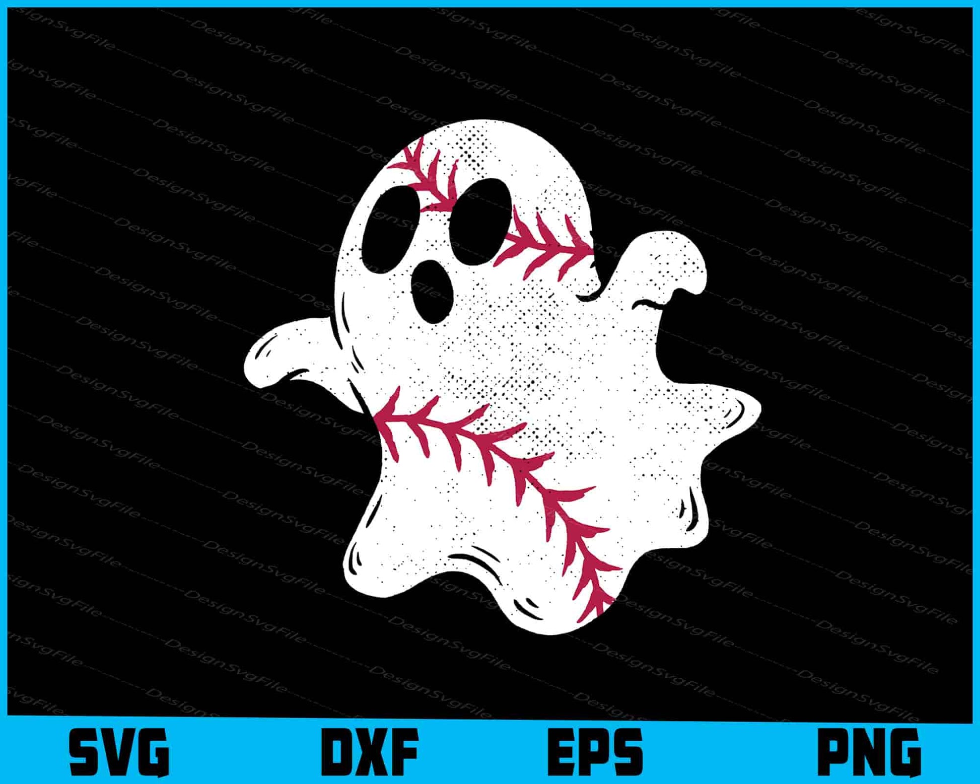 Ghost Baseball Halloween SVG PNG Printable File  - Premium Cutting Files in SVG, PNG & EPS Formats - Premium SVG Cutting Files for Crafts