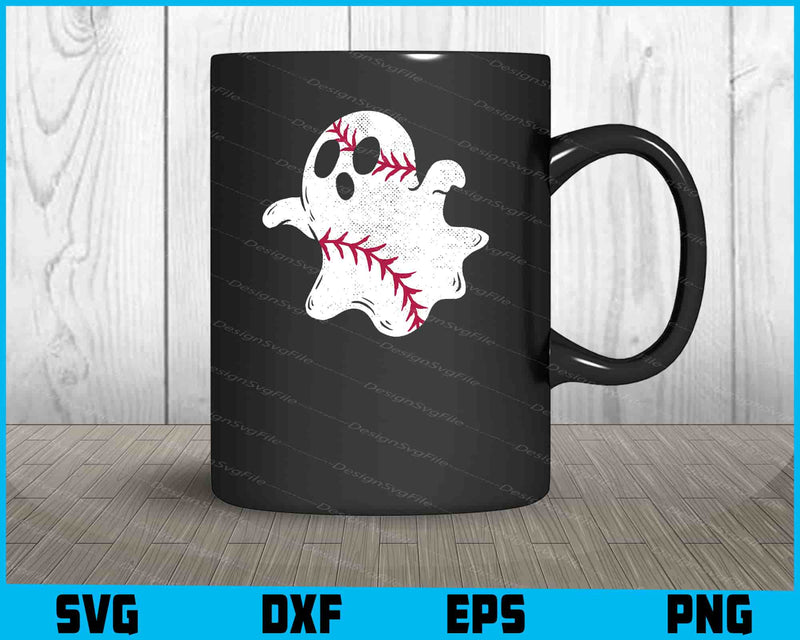 Ghost Baseball Halloween SVG PNG Printable File  - Premium Cutting Files in SVG, PNG & EPS Formats - Premium SVG Cutting Files for Crafts