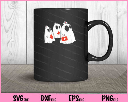 Ghost Nurse Halloween Svg Cutting Printable Files  - Premium Cutting Files in SVG, PNG & EPS Formats - Premium SVG Cutting Files for Crafts