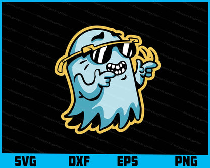 Ghost With Sunglasses Halloween SVG PNG Printable File  - Premium Cutting Files in SVG, PNG & EPS Formats - Premium SVG Cutting Files for Crafts