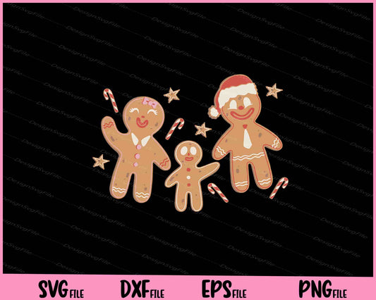 Gingerbread Cookies Christmas Family Svg Cutting Printable Files  - Premium Cutting Files in SVG, PNG & EPS Formats - Premium SVG Cutting Files for Crafts