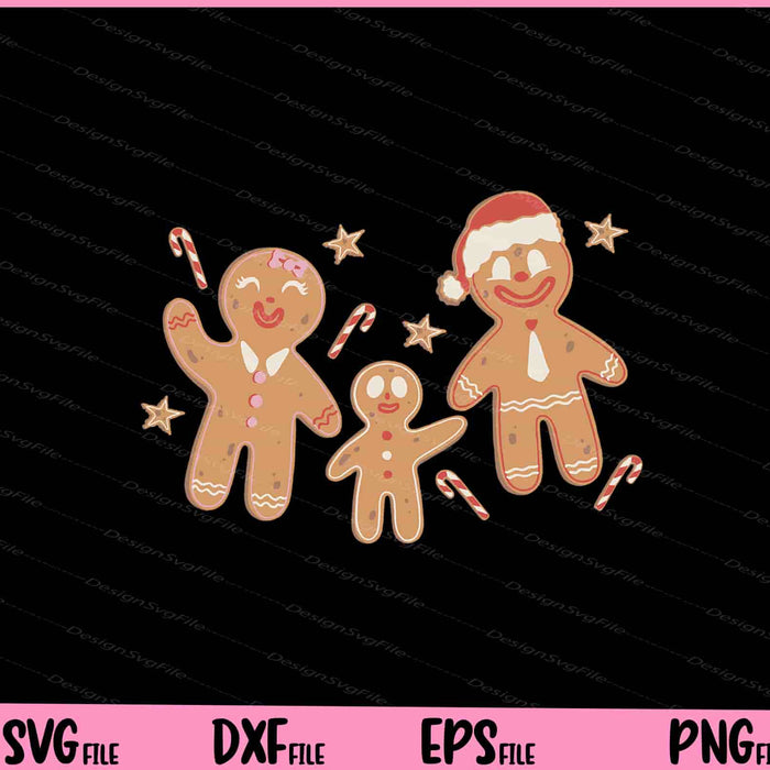 Gingerbread Cookies Christmas Family Svg Cutting Printable Files  - Premium Cutting Files in SVG, PNG & EPS Formats - Premium SVG Cutting Files for Crafts