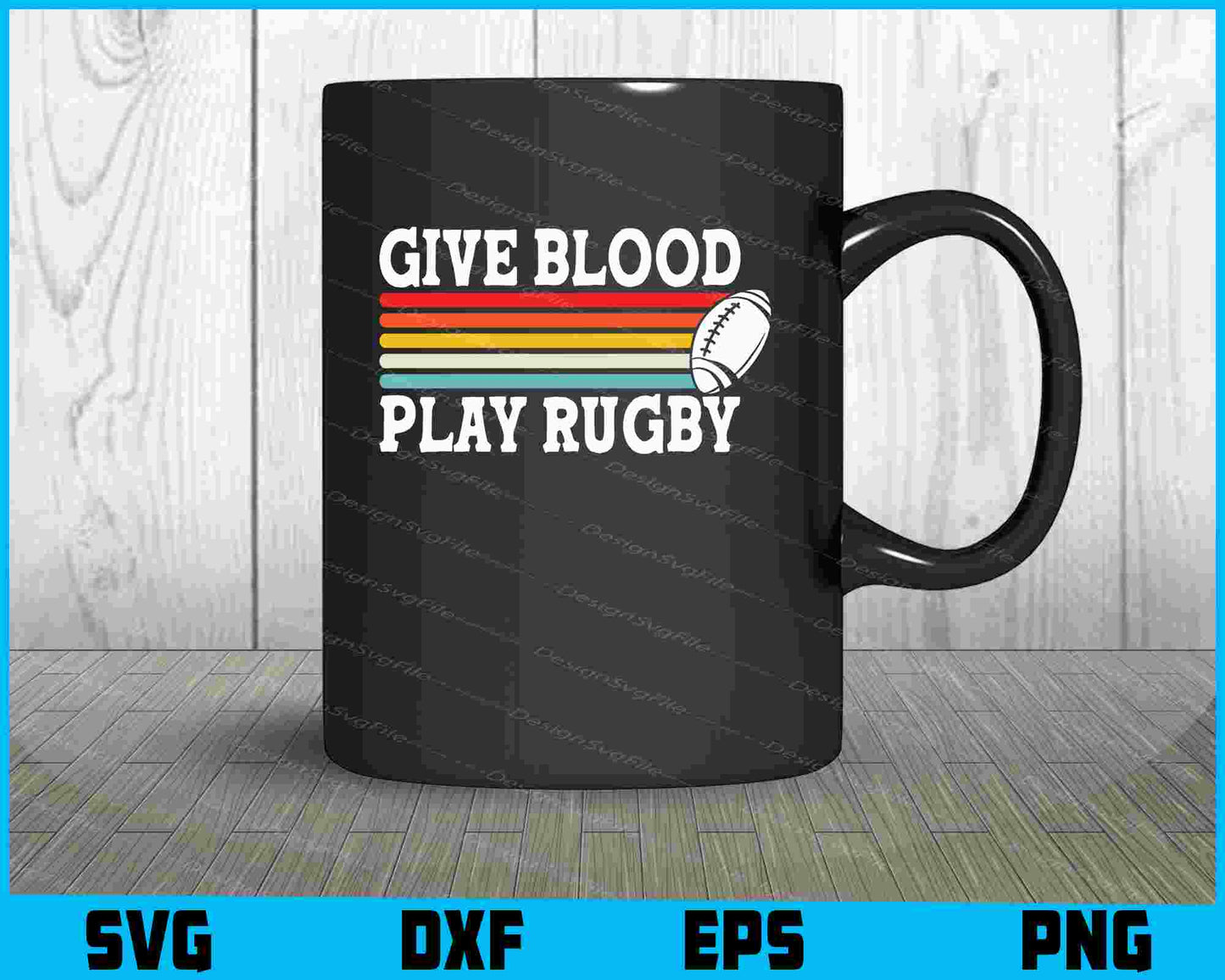 Give Blood Play Rugby Vintage