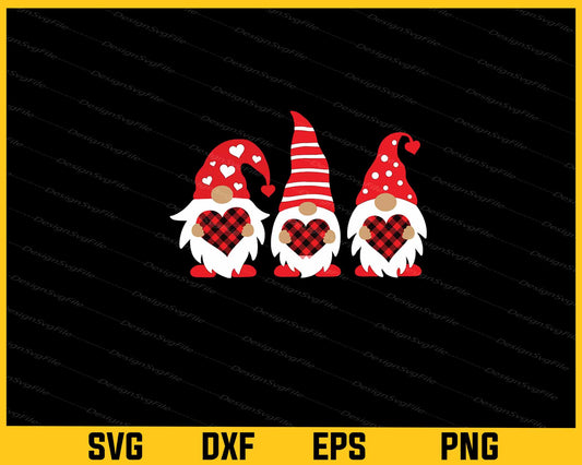 Gnomes Holding Hearts Valentine's Day love Svg Cutting Printable File  - Premium Cutting Files in SVG, PNG & EPS Formats - Premium SVG Cutting Files for Crafts