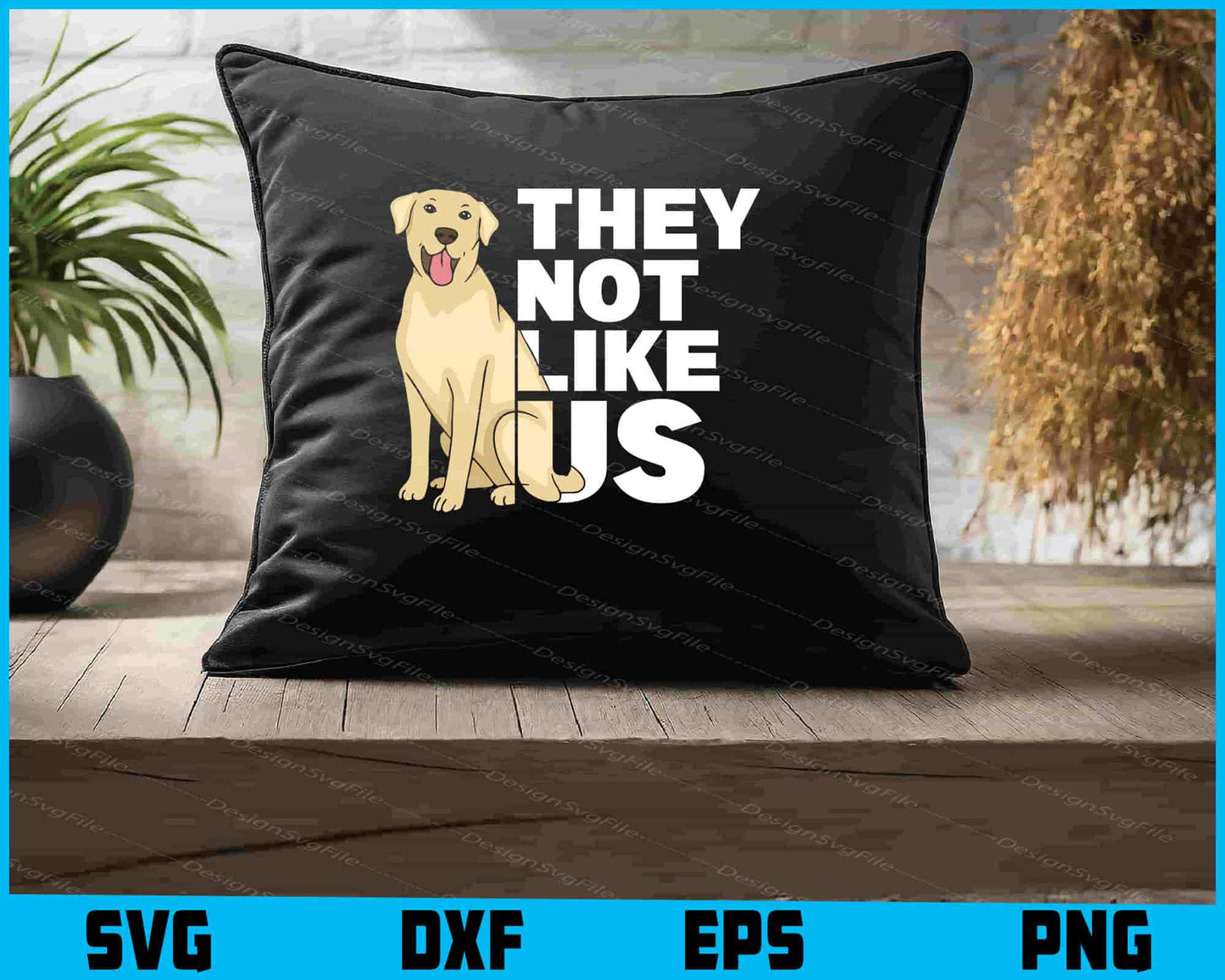 Golden Retriever Dog SVG, They Not Like Us SVG