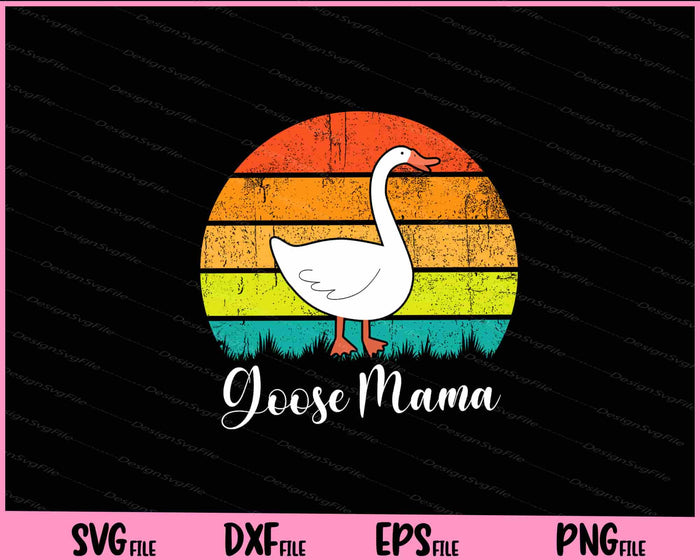 Goose Mama Vintage Retro Svg Cutting Printable Files  - Premium Cutting Files in SVG, PNG & EPS Formats - Premium SVG Cutting Files for Crafts