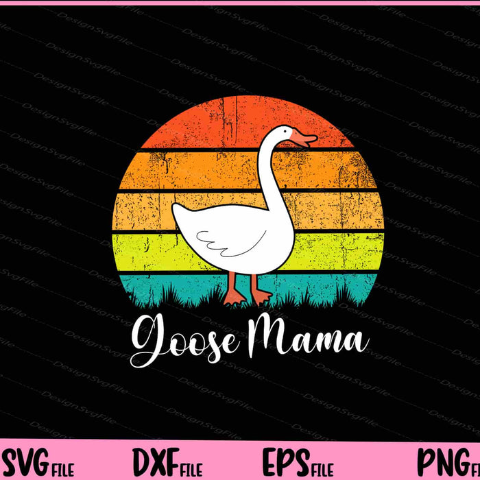 Goose Mama Vintage Retro Svg Cutting Printable Files  - Premium Cutting Files in SVG, PNG & EPS Formats - Premium SVG Cutting Files for Crafts